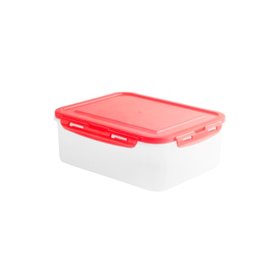 Food container- Flat Rectangular Container Clip 300 ml (BPA FREE) Red lid